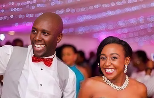 A past image of Dennis Okari and his ex-wife Betty Kyallo on their wedding Day in 2015