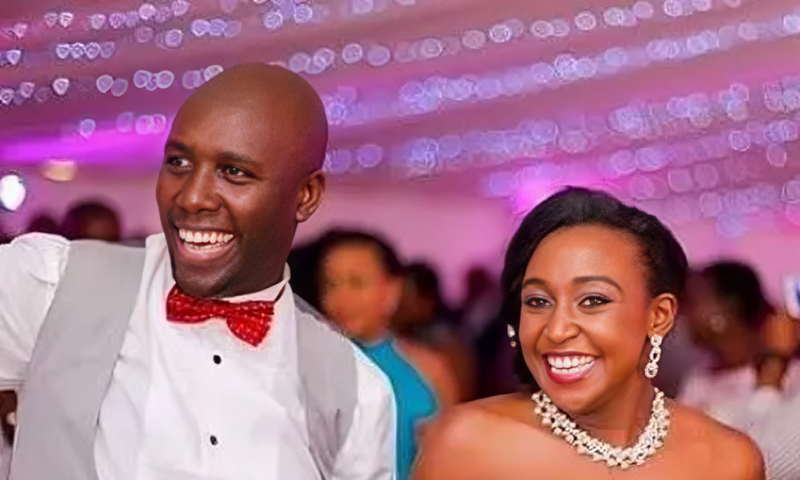 A past image of Dennis Okari and his ex-wife Betty Kyallo on their wedding Day in 2015