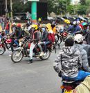 Alleged goons on motorbikes