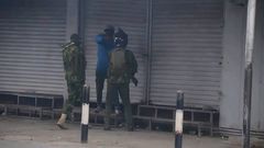 A screengrab of the man shot by police in Nairobi  during protests demanding justice for Albert Ojwang