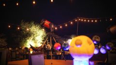 A telescope set up facing the sky during the astro-tourism launch at the Samburu Sopa Lodge on June 14, 2025