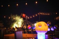 A telescope set up facing the sky during the astro-tourism launch at the Samburu Sopa Lodge on June 14, 2025