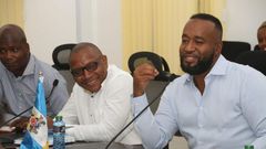 Mombasa Governor Hassan Joho with his deputy Dr William Kingi (Twitter)