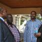 Luo Nyanza Governros; Jack Ranguma-Kisumu, Cyprian Awiti-Homabay, Okoth Obado-Migori and Amoth Rasanga-Siaya at Raila's home in Bondo after meeting the party leader.