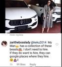 Zari Hassan responds to claims she hires posh cars to make her new boyfriend look rich