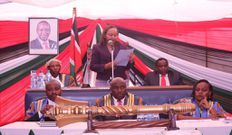 Governor Anne Waiguru during a past address at the Kirinyaga County Assembly chambers (Twitter)