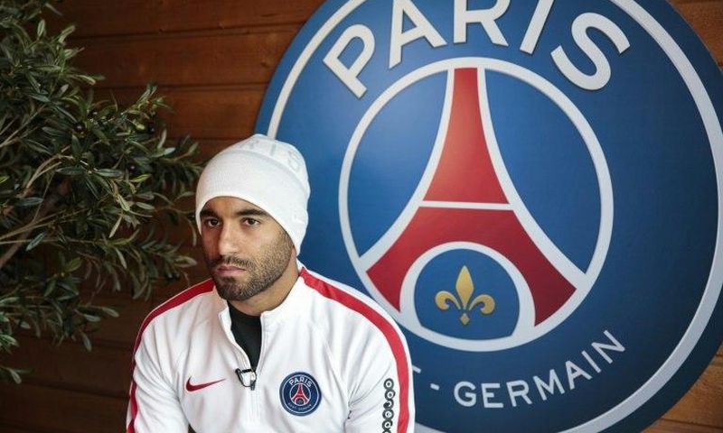 Paris Saint-Germain's Brazilian midfielder Lucas Moura speaks during an interview at the Camp des Loges training centre in Saint-Germain-en-Laye, west of Paris, on February 8, 2017