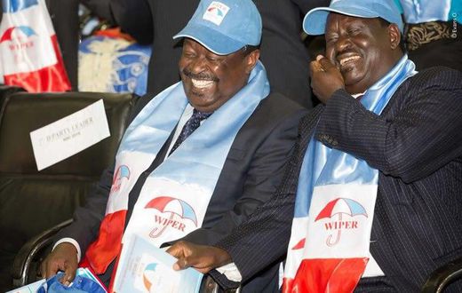 ODM leader Raila Odinga and Musalia Mudavadi