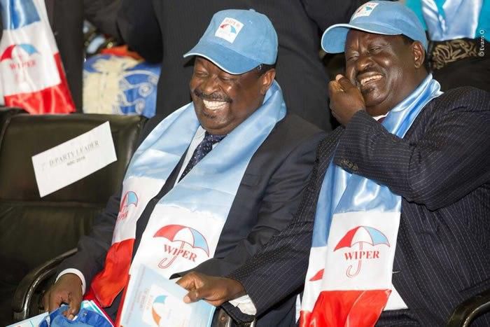 ODM leader Raila Odinga and Musalia Mudavadi