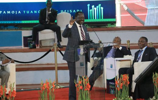 Special AU envoy Raila Odinga during the multi-sectoral National Anti-Corruption Conference (Twitter)