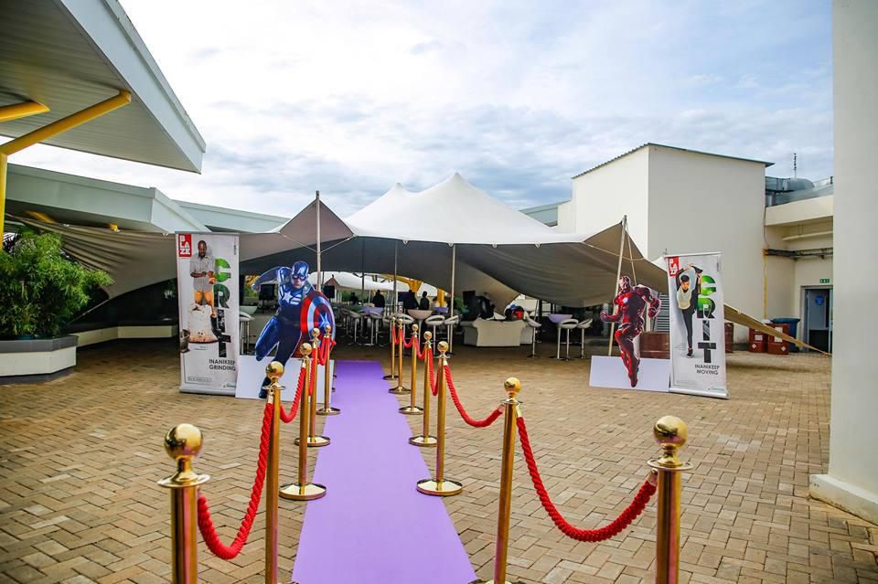 Carpet entrance to the event