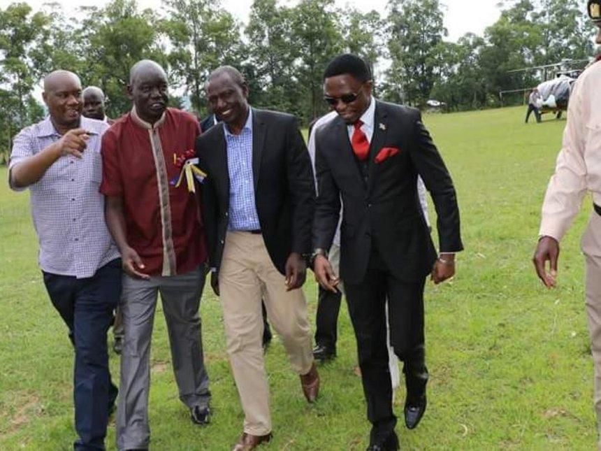 File image of DP William Ruto, governor Sospeter Ojaamong and Chief Administrative Secretary Foreign Affairs Ababu Namwamba in Busia
