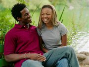Happy black couple