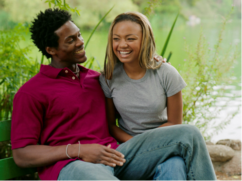 Happy black couple