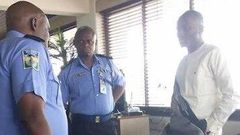 Apostle Johnson Suleiman pictured in a meeting with the Deputy Inspector General of Police, Joshak Habila and the Commissioner of Police, Okoye Celestine