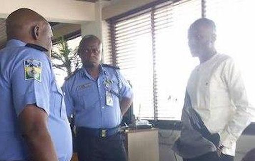 Apostle Johnson Suleiman pictured in a meeting with the Deputy Inspector General of Police, Joshak Habila and the Commissioner of Police, Okoye Celestine