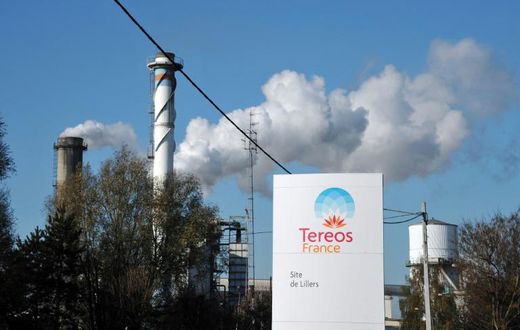 The entrance of French firm Tereos' sugar refinery in the French northern town of Lillers is seen in 2011