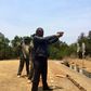 DCI boss George Kinoti during a shooting exercise on Thursday (Twitter)