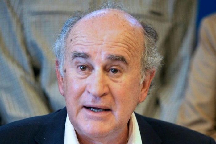 Former Secretary and Director of Intelligence (2014-2015) Oscar Parrilli speaks at a press conference in Buenos Aires on February 7, 2017