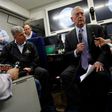 US Defence Secretary Jim Mattis briefs reporters en route to Riyadh on April 18, 2017, at the start of a Middle East tour