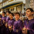 Egyptian Christians observe a solemn Good Friday at the Archangels Greek Orthodox Church in the capital Cairo, on April 14, 2017, as the community reels from deadly church bombings