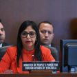 Venezuela's Foreign Minister Delcy Rodríguez addresses the Organization of American States (OAS) meeting in Washington, DC, on March 27, 2017
