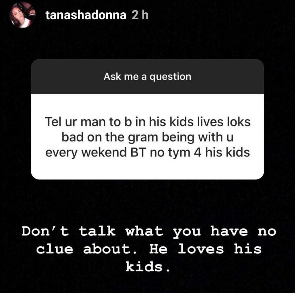 Tanasha's response