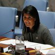 US Ambassador to the UN Nikki Haley speaks as she attends a UN Security Council meeting on the situation in the Middle East on April 12, 2017 at UN headquarters in New York