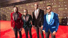 Sauti Sol posing for a photo at MAMAs 2016 Photo/Facebook