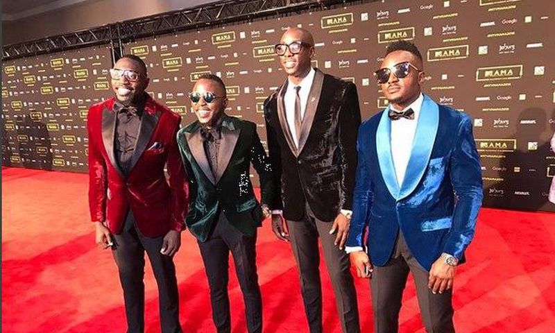 Sauti Sol posing for a photo at MAMAs 2016 Photo/Facebook