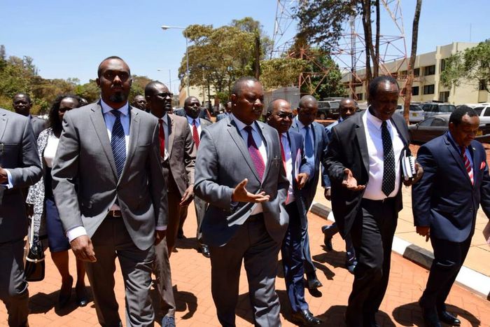 DCI boss George Kinoti with members of the Departmental  Committee on Administration & National Security (Twitter)