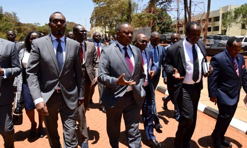 DCI boss George Kinoti with members of the Departmental  Committee on Administration & National Security (Twitter)
