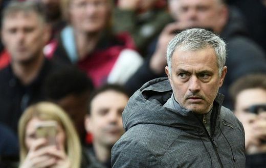 Manchester United's manager Jose Mourinho during their match against West Bromwich Albion at Old Trafford in Manchester, north west England, on April 1, 2017