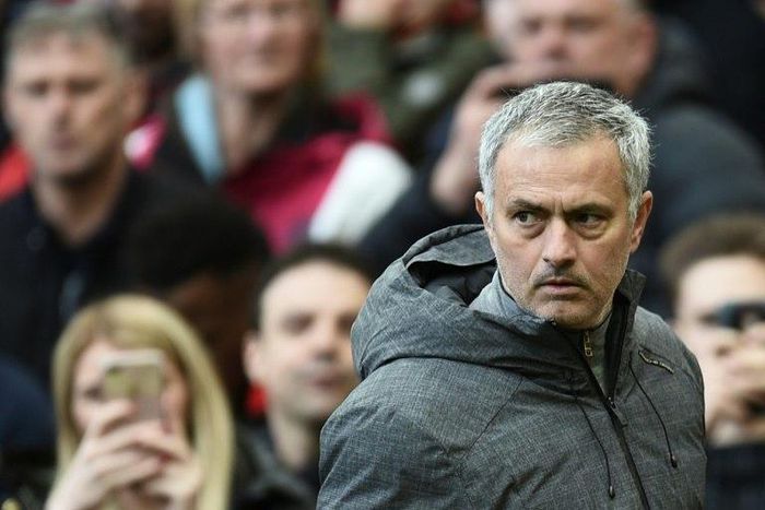 Manchester United's manager Jose Mourinho during their match against West Bromwich Albion at Old Trafford in Manchester, north west England, on April 1, 2017
