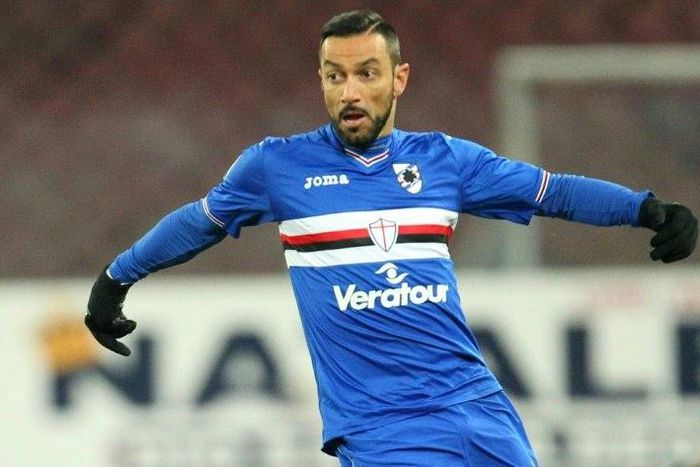 Fabio Quagliarella, pictured in January 2017, received threats to himself and his family while playing with Napoli