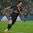 Paris Saint-Germain's forward Edinson Cavani celebrates after scoring a goal on February 26, 2017