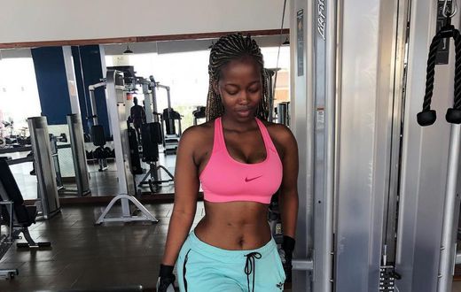 Corazon at the gym (Instagram)