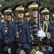 Members of the Kosovo Security Force (KSF) take part in a ceremony in Pristina on March 5, 2017, marking the 19th anniversary of the killing of Kosovo Liberation Army (KLA) founding member and commander Adem Jashari