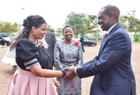 DP Ruto, his wife Rachel Ruto and Evangelist Teresia Wairimu during the Refreshing the Shepherd Conference on Thursday (Twitter)