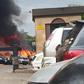 The scene outside Dusit Hotel