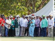 President Uhuru Kenyatta at the Magical Kenya Opens Golf Tournament