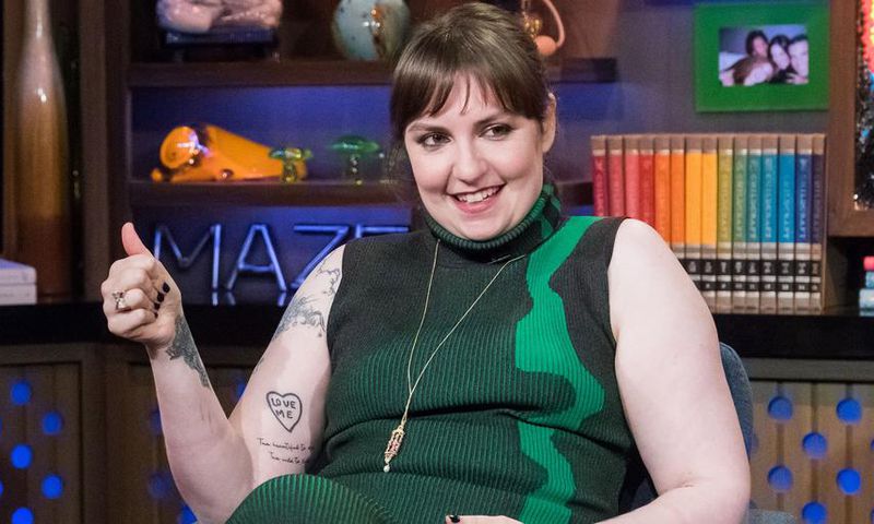 Lena Dunham Just Got a Huge Neck Tattoo