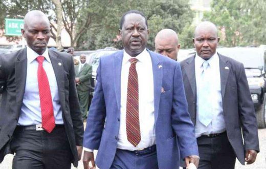ODM leader Raila Odinga in Nyeri.