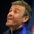 Barcelona coach Luis Enrique gives a press conference on the eve of the Champions League clash with Paris Saint-Germain