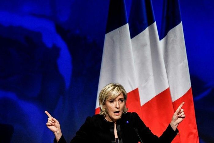 French far-right leader National Front leader Marine Le Pen published a list of 144 "commitments" as she launched her presidential bid at a rally in Lyon