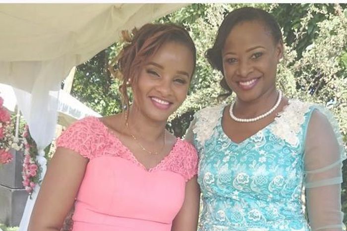 File image of Kanze Dena with Lulu Hassan. Kanze Dena wedded Nick Mararo at a secret ceremony that ended on Saturday