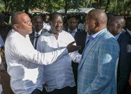 President Uhuru Kenyatta, Raila Odinga and former sports CS Rashid Echesa