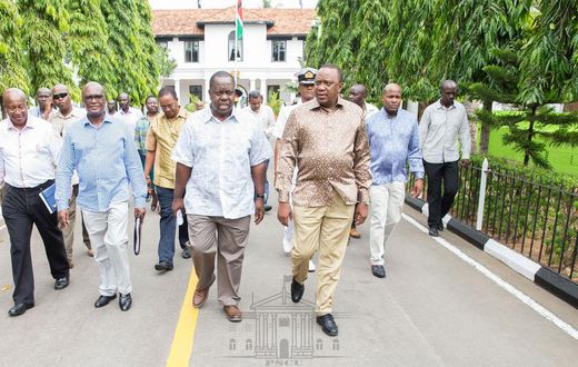 President Uhuru Kenyatta with CS Fred Matiang'i