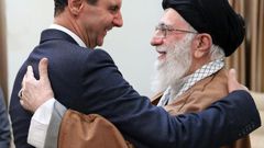 Syrian President Bashar al-Assad meets Iran's Supreme Leader Ayatollah Ali Khamenei on his first visit to Iran since the start of the war in his country