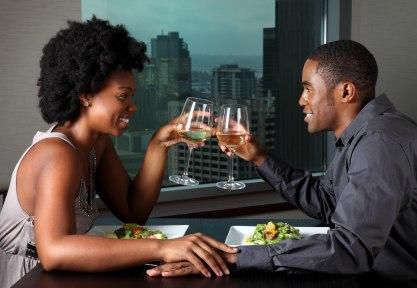 Couple having dinner